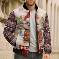 Chihuahua The Most Beautiful Time Xmas Christmas Bomber Puffer Jacket Xmas Holiday Patterns - Wonder Print Shop