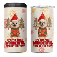Chihuahua The Most Beautiful Time Xmas Christmas 4 in 1 Can Cooler Tumbler Xmas Holiday Patterns - Wonder Print Shop