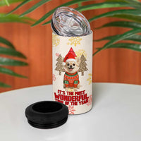 Chihuahua The Most Beautiful Time Xmas Christmas 4 in 1 Can Cooler Tumbler Xmas Holiday Patterns - Wonder Print Shop
