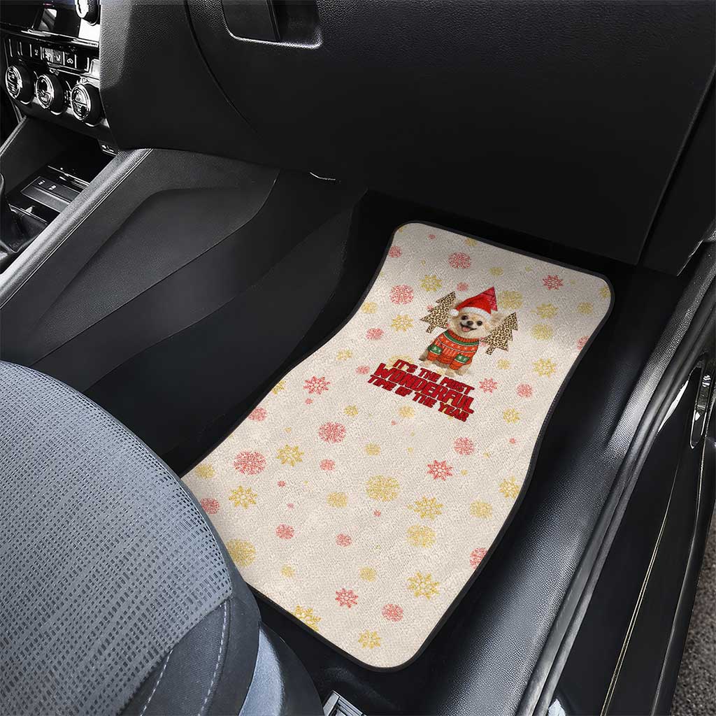 Chihuahua The Most Beautiful Time Xmas Christmas Car Mats Xmas Holiday Patterns - Wonder Print Shop