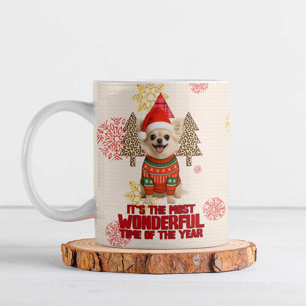Chihuahua The Most Beautiful Time Xmas Christmas Ceramic Mug Xmas Holiday Patterns - Wonder Print Shop
