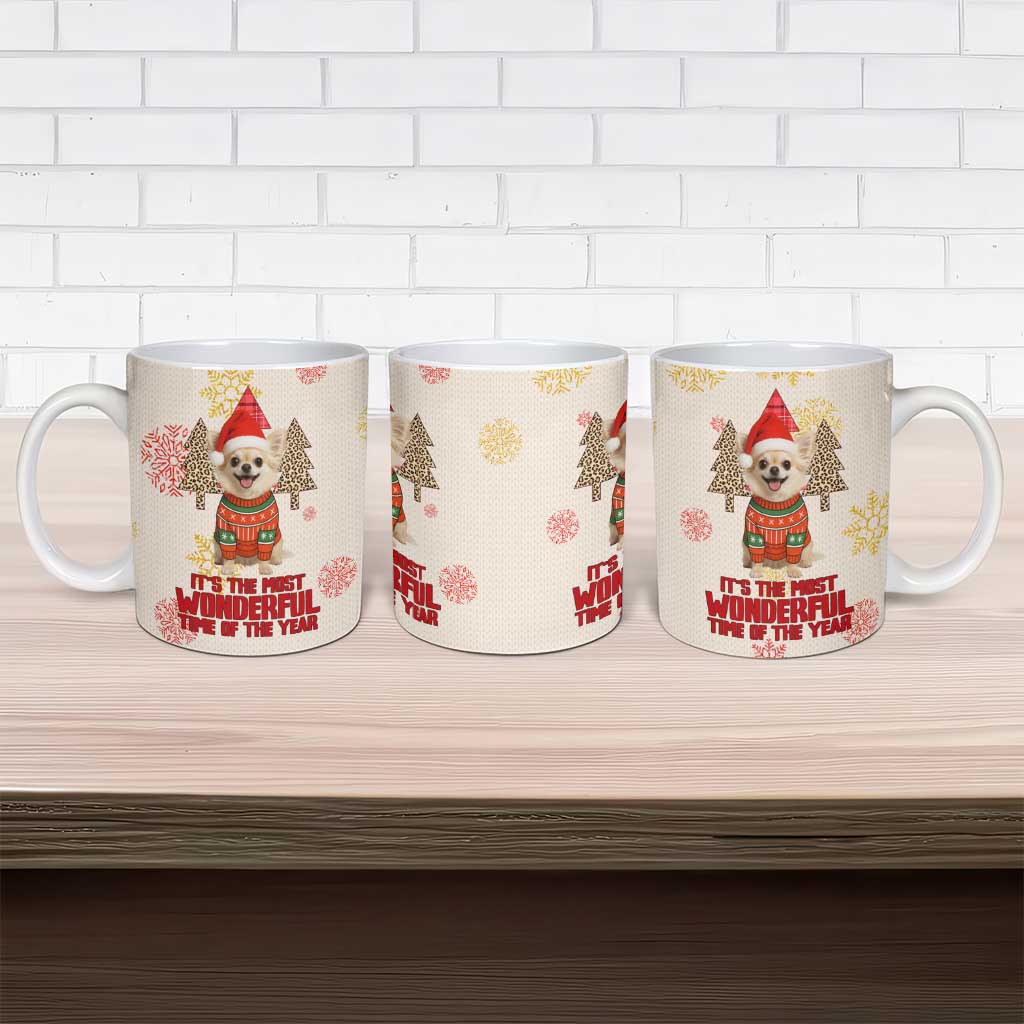 Chihuahua The Most Beautiful Time Xmas Christmas Ceramic Mug Xmas Holiday Patterns - Wonder Print Shop