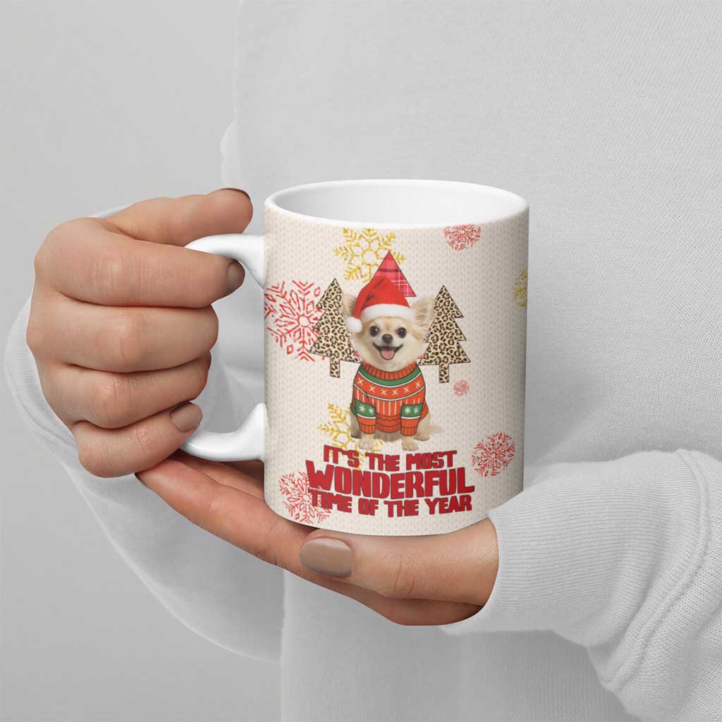 Chihuahua The Most Beautiful Time Xmas Christmas Ceramic Mug Xmas Holiday Patterns - Wonder Print Shop