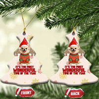 Chihuahua The Most Beautiful Time Xmas Christmas Ceramic Ornament Xmas Holiday Patterns - Wonder Print Shop