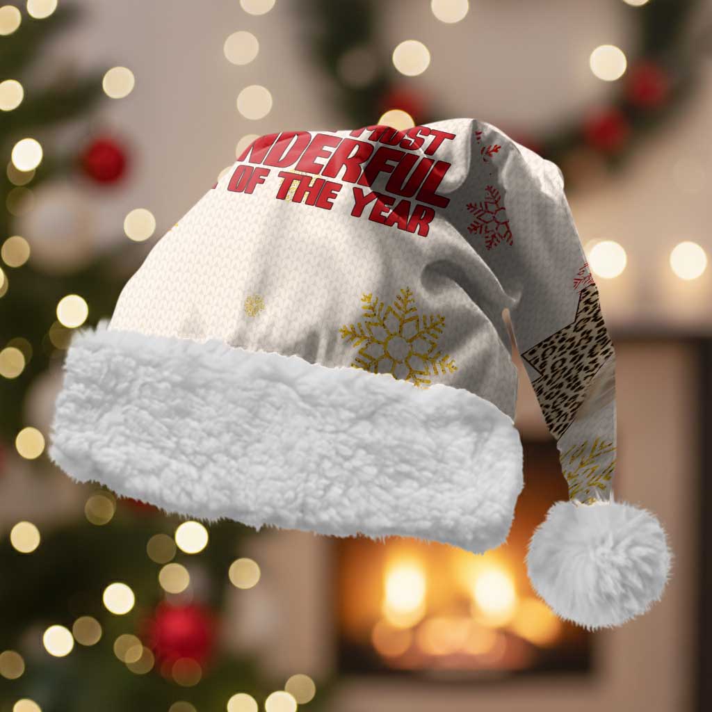 Chihuahua The Most Beautiful Time Xmas Christmas Santa Hat Xmas Holiday Patterns - Wonder Print Shop