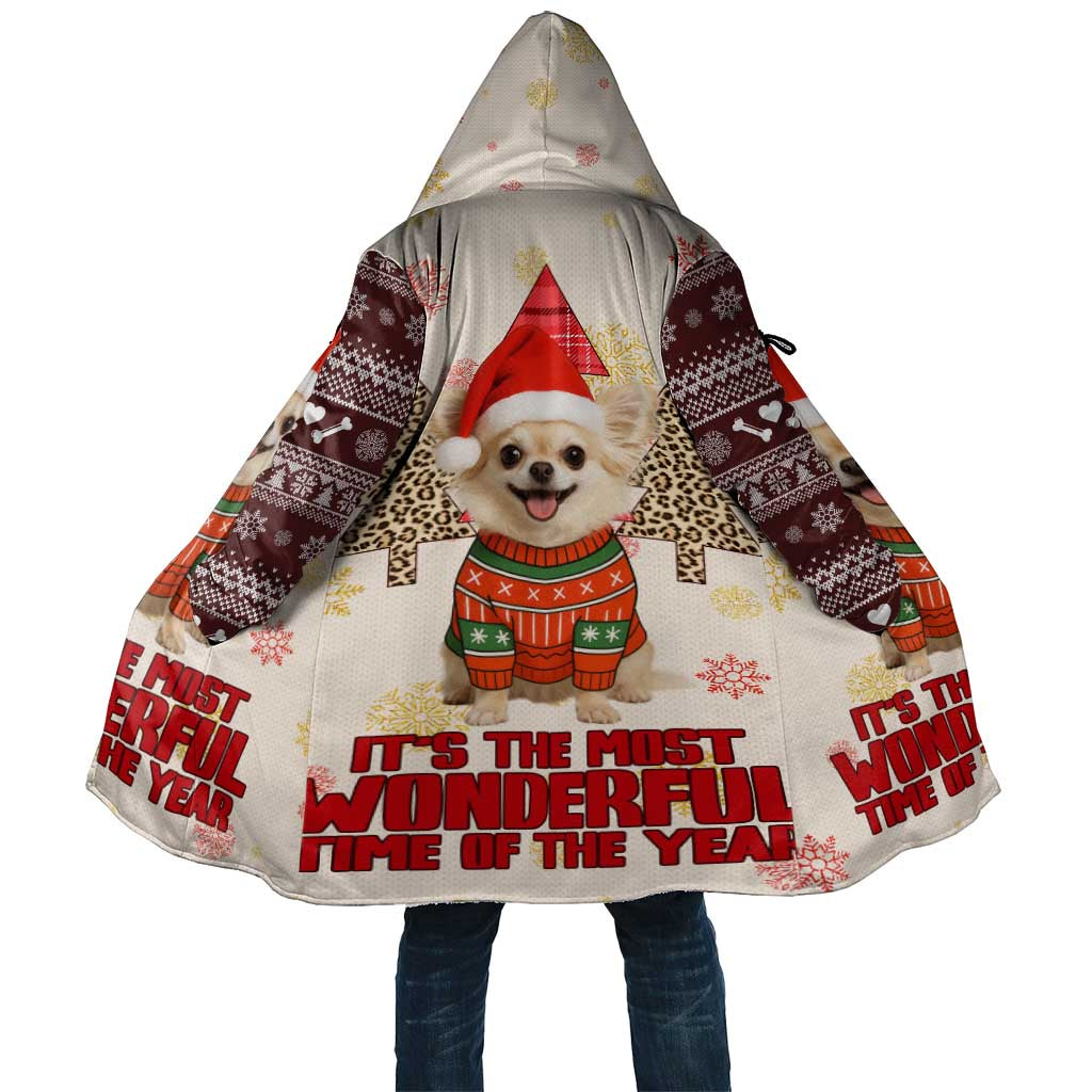 Chihuahua The Most Beautiful Time Xmas Christmas Cloak Xmas Holiday Patterns - Wonder Print Shop