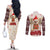 Chihuahua The Most Beautiful Time Xmas Christmas Couples Matching Off The Shoulder Long Sleeve Dress and Long Sleeve Button Shirt Xmas Holiday Patterns - Wonder Print Shop