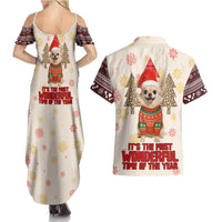 Chihuahua The Most Beautiful Time Xmas Christmas Couples Matching Summer Maxi Dress and Hawaiian Shirt Xmas Holiday Patterns - Wonder Print Shop