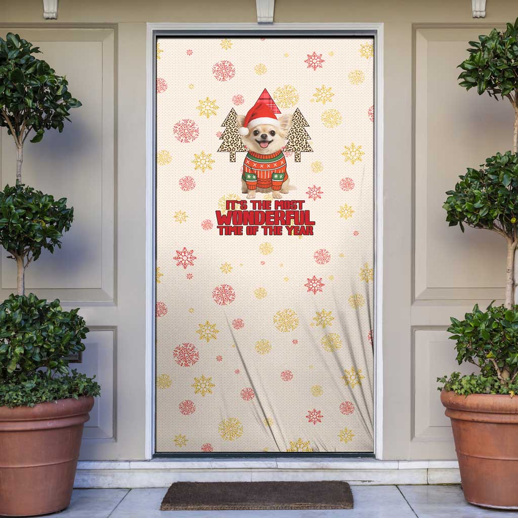 Chihuahua The Most Beautiful Time Xmas Christmas Door Cover Xmas Holiday Patterns - Wonder Print Shop