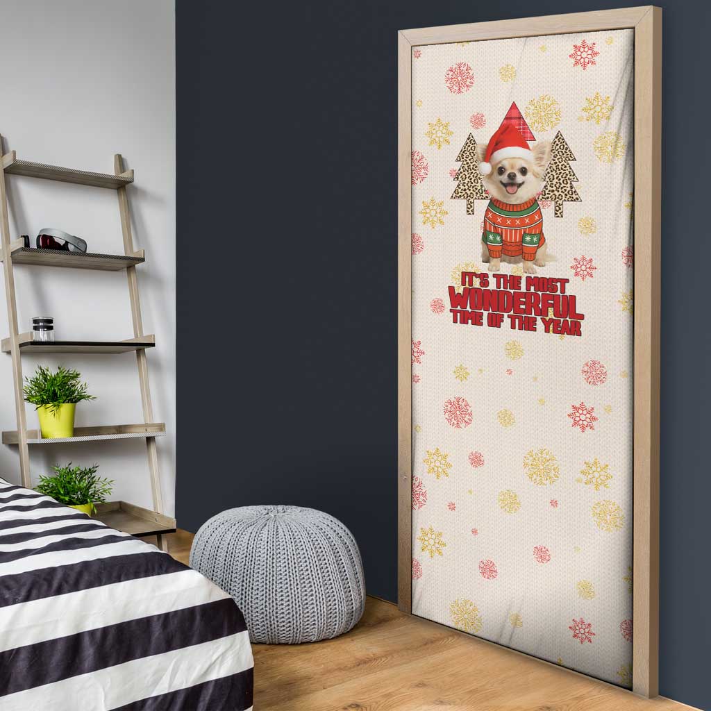 Chihuahua The Most Beautiful Time Xmas Christmas Door Cover Xmas Holiday Patterns - Wonder Print Shop