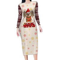 Chihuahua The Most Beautiful Time Xmas Christmas Family Matching Long Sleeve Bodycon Dress and Hawaiian Shirt Xmas Holiday Patterns - Wonder Print Shop