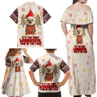Chihuahua The Most Beautiful Time Xmas Christmas Family Matching Off Shoulder Maxi Dress and Hawaiian Shirt Xmas Holiday Patterns - Wonder Print Shop