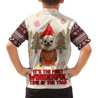 Chihuahua The Most Beautiful Time Xmas Christmas Family Matching Off Shoulder Short Dress and Hawaiian Shirt Xmas Holiday Patterns - Wonder Print Shop