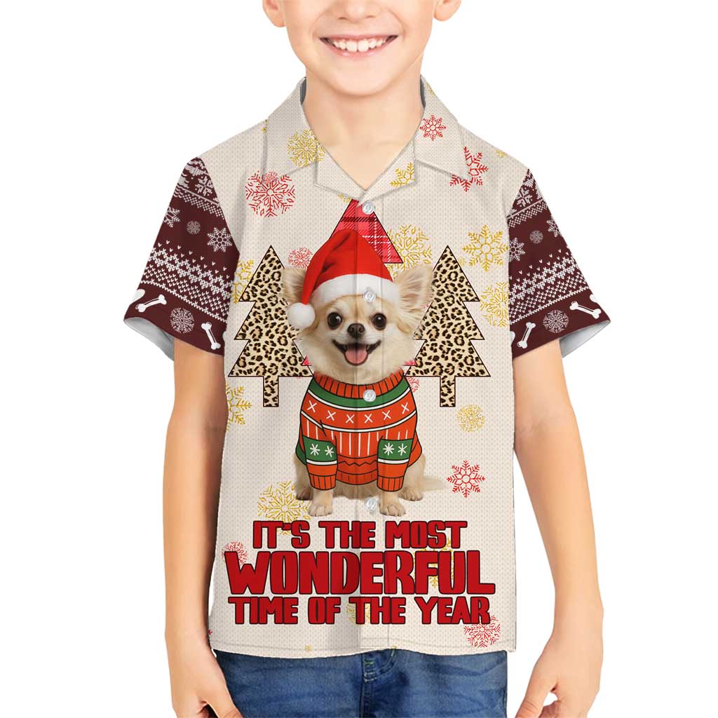 Chihuahua The Most Beautiful Time Xmas Christmas Family Matching Tank Maxi Dress and Hawaiian Shirt Xmas Holiday Patterns - Wonder Print Shop