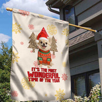 Chihuahua The Most Beautiful Time Xmas Christmas Garden Flag Xmas Holiday Patterns - Wonder Print Shop