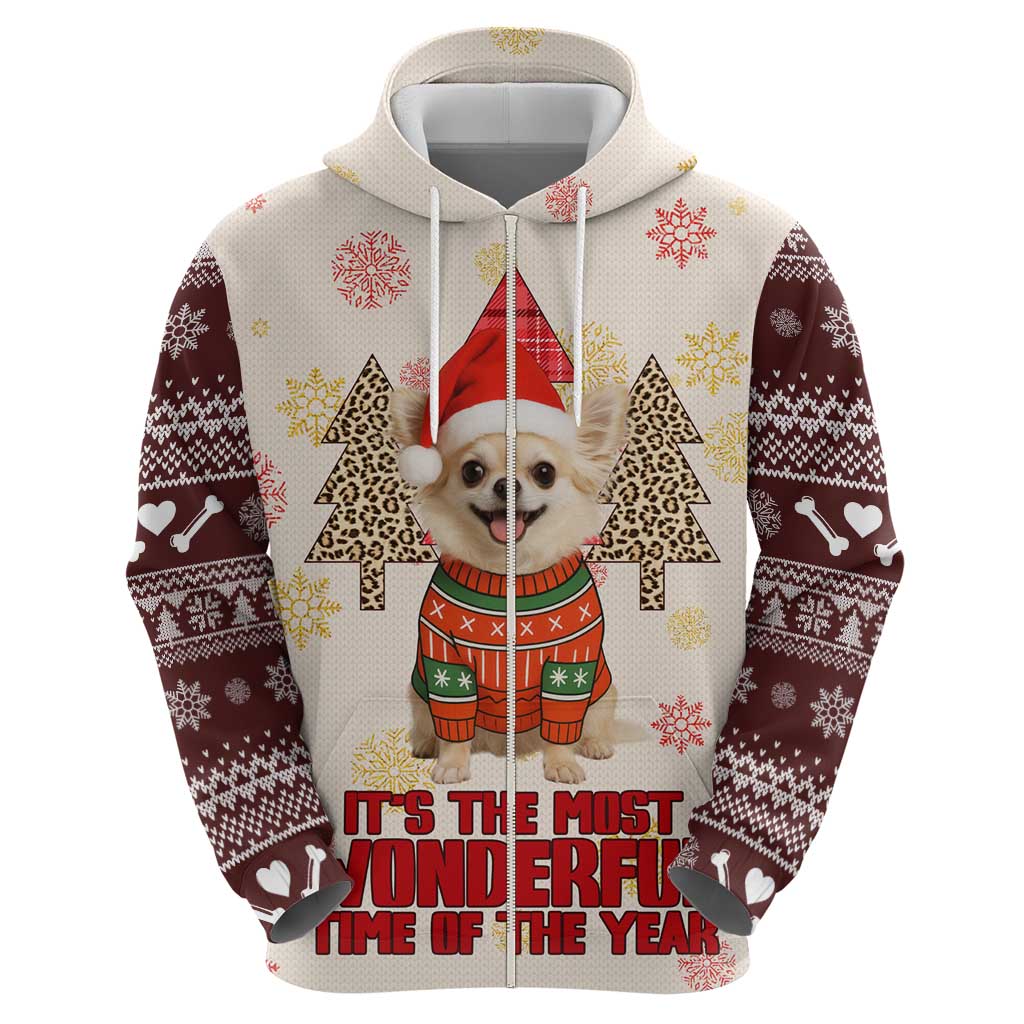 Chihuahua The Most Beautiful Time Xmas Christmas Hoodie Xmas Holiday Patterns - Wonder Print Shop