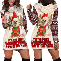 Chihuahua The Most Beautiful Time Xmas Christmas Hoodie Dress Xmas Holiday Patterns - Wonder Print Shop