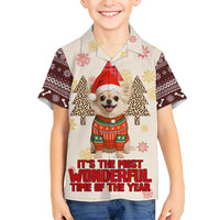 Chihuahua The Most Beautiful Time Xmas Christmas Kid Hawaiian Shirt Xmas Holiday Patterns - Wonder Print Shop