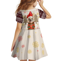 Chihuahua The Most Beautiful Time Xmas Christmas Kid Short Sleeve Dress Xmas Holiday Patterns - Wonder Print Shop