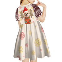 Chihuahua The Most Beautiful Time Xmas Christmas Kid Short Sleeve Dress Xmas Holiday Patterns - Wonder Print Shop