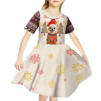 Chihuahua The Most Beautiful Time Xmas Christmas Kid Short Sleeve Dress Xmas Holiday Patterns - Wonder Print Shop