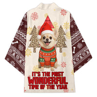 Chihuahua The Most Beautiful Time Xmas Christmas Kimono Xmas Holiday Patterns - Wonder Print Shop