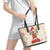 Chihuahua The Most Beautiful Time Xmas Christmas Leather Tote Bag Xmas Holiday Patterns - Wonder Print Shop