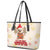 Chihuahua The Most Beautiful Time Xmas Christmas Leather Tote Bag Xmas Holiday Patterns - Wonder Print Shop