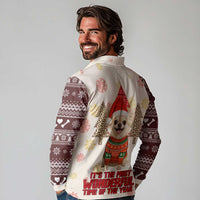 Chihuahua The Most Beautiful Time Xmas Christmas Long Sleeve Polo Shirt Xmas Holiday Patterns - Wonder Print Shop
