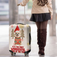 Chihuahua The Most Beautiful Time Xmas Christmas Luggage Cover Xmas Holiday Patterns - Wonder Print Shop