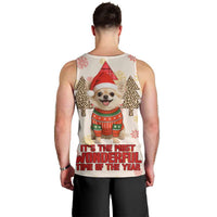 Chihuahua The Most Beautiful Time Xmas Christmas Men Tank Top Xmas Holiday Patterns - Wonder Print Shop