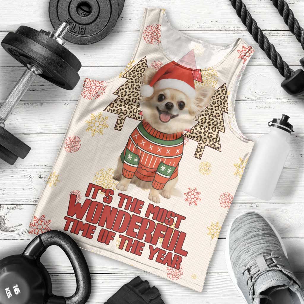 Chihuahua The Most Beautiful Time Xmas Christmas Men Tank Top Xmas Holiday Patterns - Wonder Print Shop