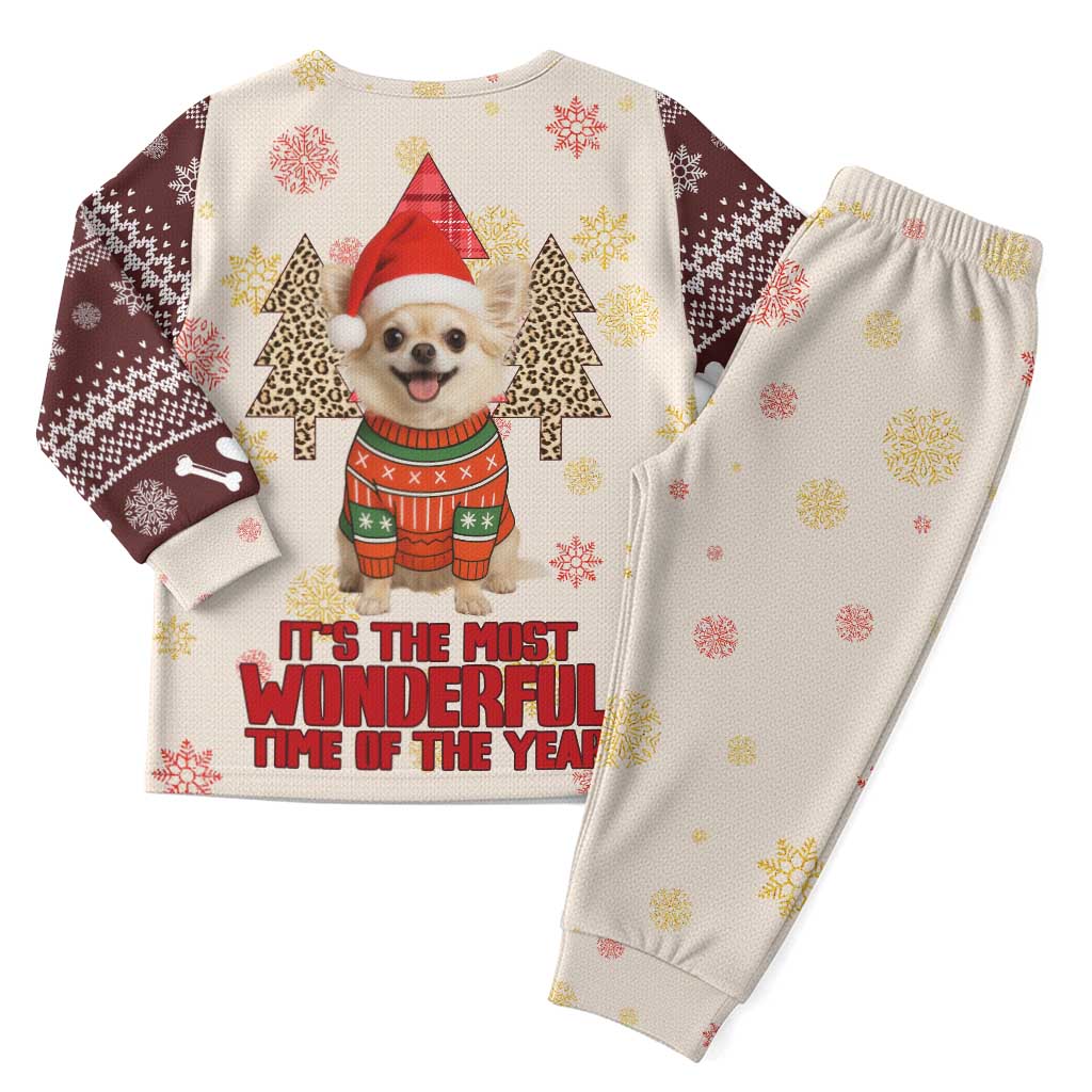 Chihuahua The Most Beautiful Time Xmas Christmas Pajama Set Xmas Holiday Patterns - Wonder Print Shop