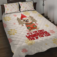 Chihuahua The Most Beautiful Time Xmas Christmas Quilt Bed Set Xmas Holiday Patterns - Wonder Print Shop