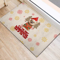 Chihuahua The Most Beautiful Time Xmas Christmas Rubber Doormat Xmas Holiday Patterns - Wonder Print Shop