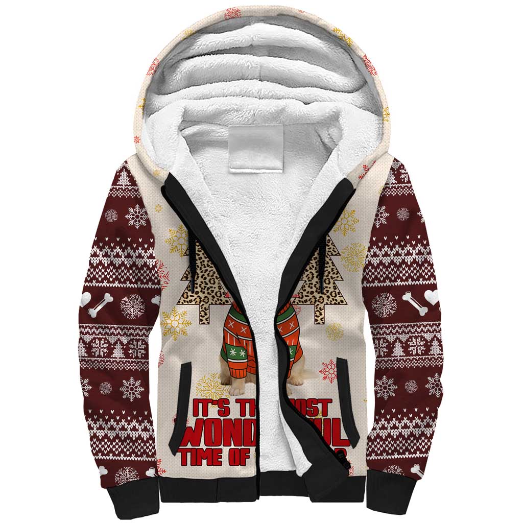 Chihuahua The Most Beautiful Time Xmas Christmas Sherpa Hoodie Xmas Holiday Patterns - Wonder Print Shop