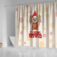 Chihuahua The Most Beautiful Time Xmas Christmas Shower Curtain Xmas Holiday Patterns - Wonder Print Shop