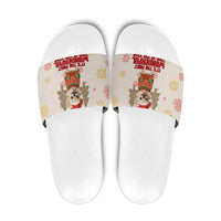 Chihuahua The Most Beautiful Time Xmas Christmas Slide Sandals Xmas Holiday Patterns - Wonder Print Shop