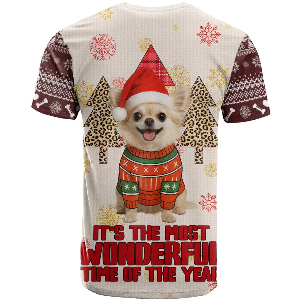 Chihuahua The Most Beautiful Time Xmas Christmas T Shirt Xmas Holiday Patterns - Wonder Print Shop