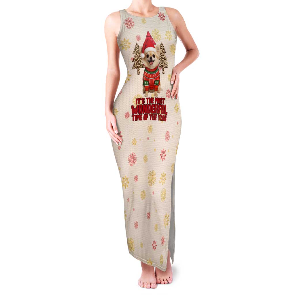 Chihuahua The Most Beautiful Time Xmas Christmas Tank Maxi Dress Xmas Holiday Patterns - Wonder Print Shop