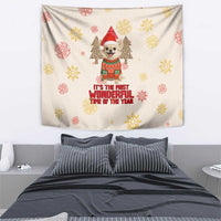Chihuahua The Most Beautiful Time Xmas Christmas Tapestry Xmas Holiday Patterns - Wonder Print Shop