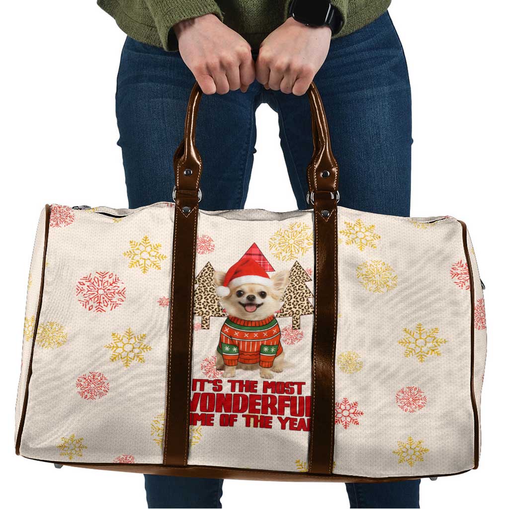 Chihuahua The Most Beautiful Time Xmas Christmas Travel Bag Xmas Holiday Patterns - Wonder Print Shop
