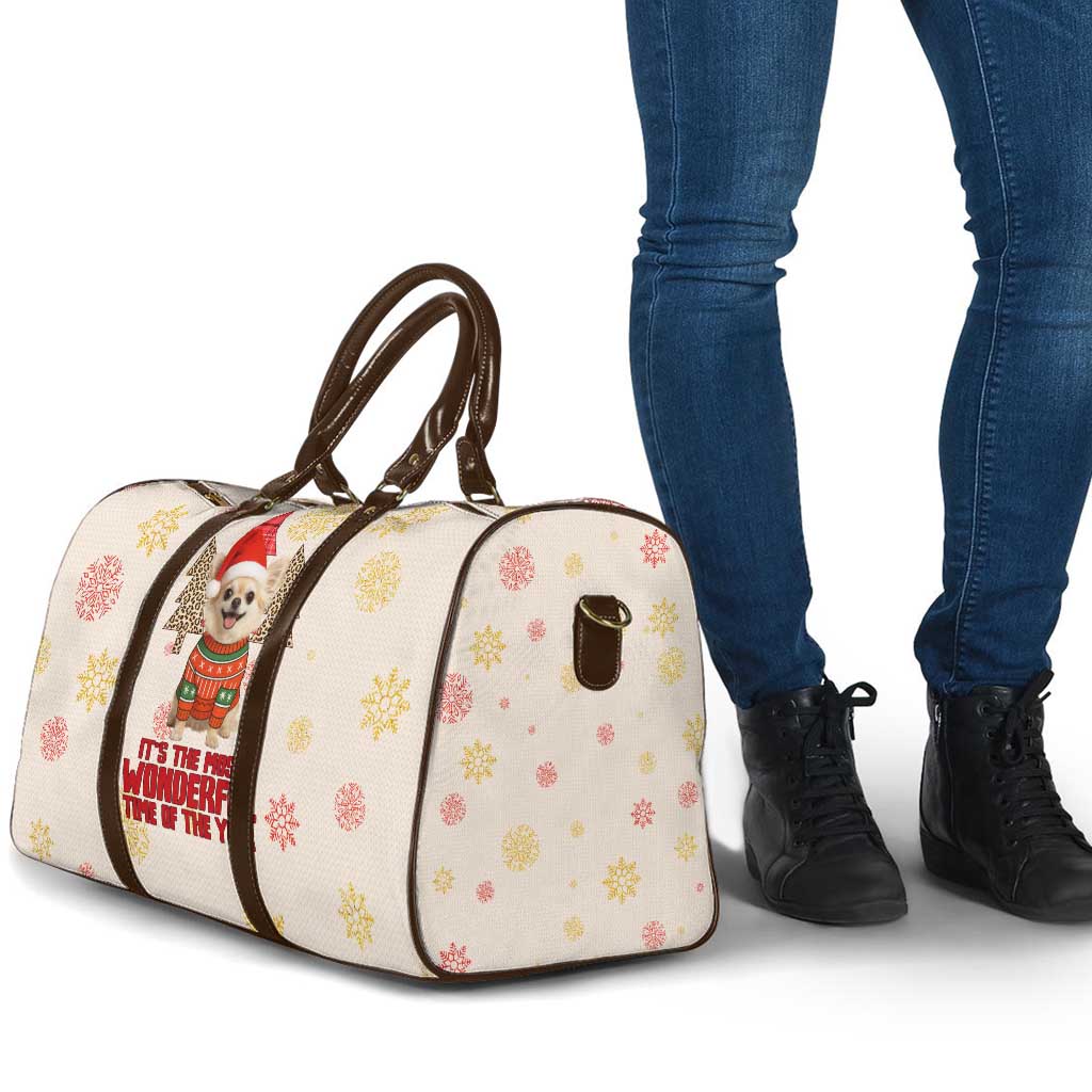 Chihuahua The Most Beautiful Time Xmas Christmas Travel Bag Xmas Holiday Patterns - Wonder Print Shop