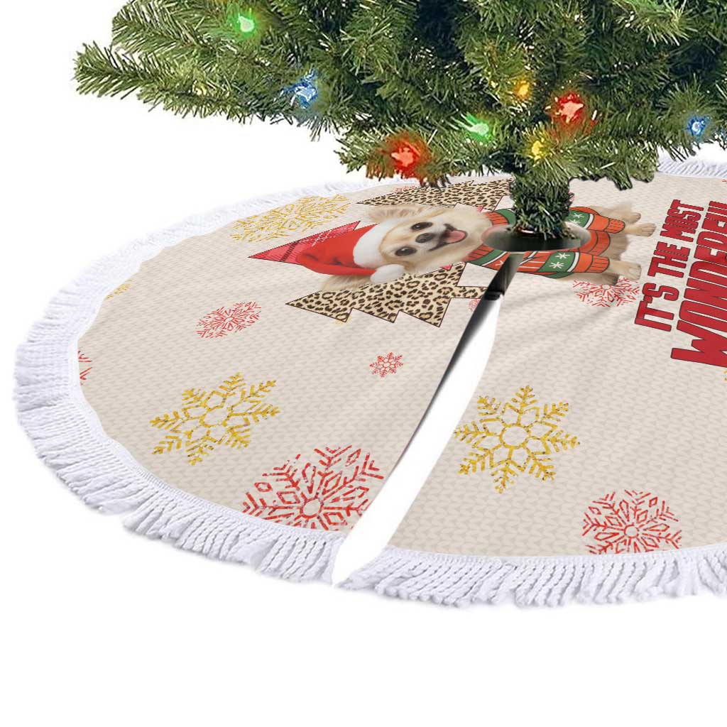 Chihuahua The Most Beautiful Time Xmas Christmas Tree Skirt Xmas Holiday Patterns - Wonder Print Shop