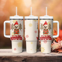 Chihuahua The Most Beautiful Time Xmas Christmas Tumbler With Handle Xmas Holiday Patterns - Wonder Print Shop