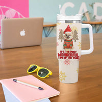 Chihuahua The Most Beautiful Time Xmas Christmas Tumbler With Handle Xmas Holiday Patterns - Wonder Print Shop