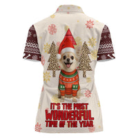 Chihuahua The Most Beautiful Time Xmas Christmas Women Polo Shirt Xmas Holiday Patterns - Wonder Print Shop