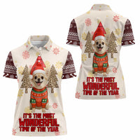 Chihuahua The Most Beautiful Time Xmas Christmas Women Polo Shirt Xmas Holiday Patterns - Wonder Print Shop