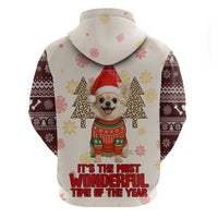 Chihuahua The Most Beautiful Time Xmas Christmas Zip Hoodie Xmas Holiday Patterns - Wonder Print Shop