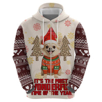 Chihuahua The Most Beautiful Time Xmas Christmas Zip Hoodie Xmas Holiday Patterns - Wonder Print Shop